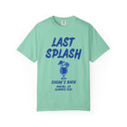 Mint t-shirt with "Last Splash" and beach graphics for Sarah's Bach Malibu 2026.