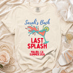 Sarah's Bach Last Splash Malibu CA Summer 2026 graphic t-shirt.