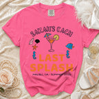 Sarah's Bach Last Splash t-shirt with nautical graphics.