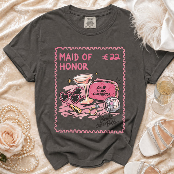 Maid of Honor T-Shirt in Pepper