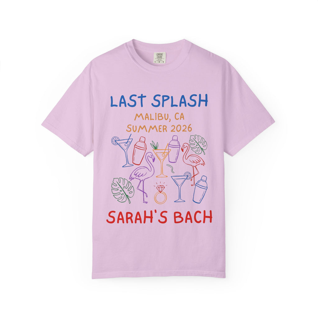 Last Splash Malibu CA Summer 2026 Sarah's Bach t-shirt design.