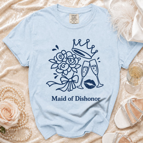 Maid of Dishonor T-Shirt in Chambray