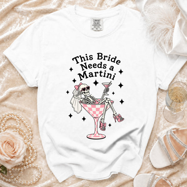 Martini Bride T-Shirt in White