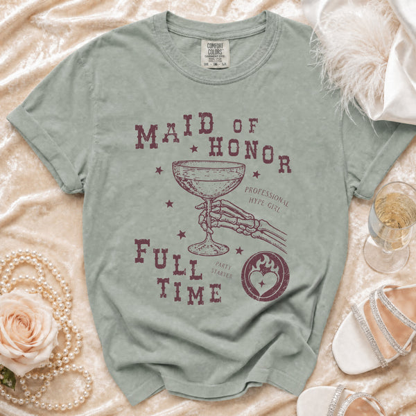 Maid Of Honor Hype Girl T-shirt in Bay