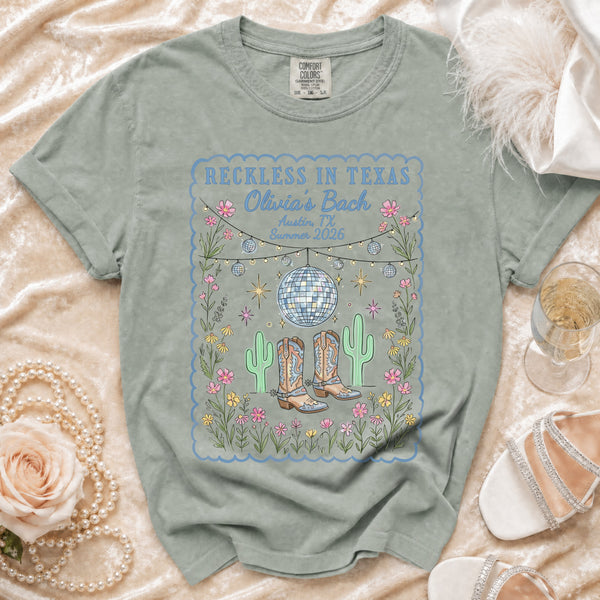 Reckless Texas Disco Cowgirl T-Shirt in Bay