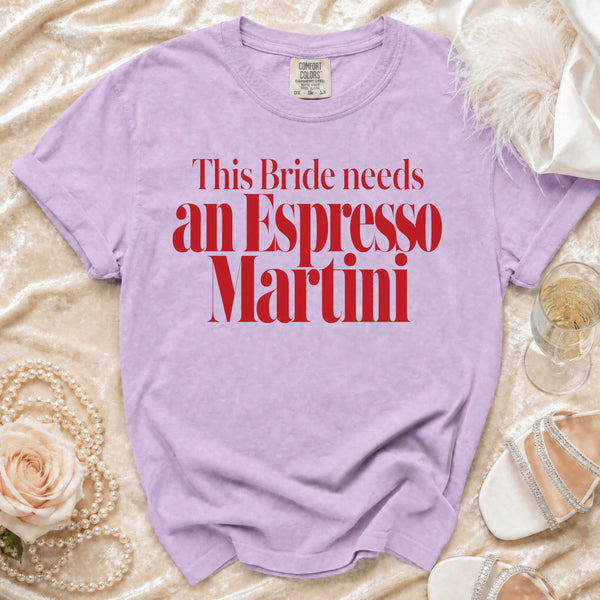 Bride Martini T-Shirt in Orchid