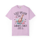 T-shirt with "Last Splash" text and champagne bottle graphic.