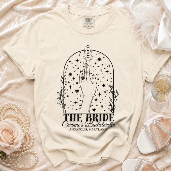 Celestial Bride's Bachelorette T-Shirt in Ivory