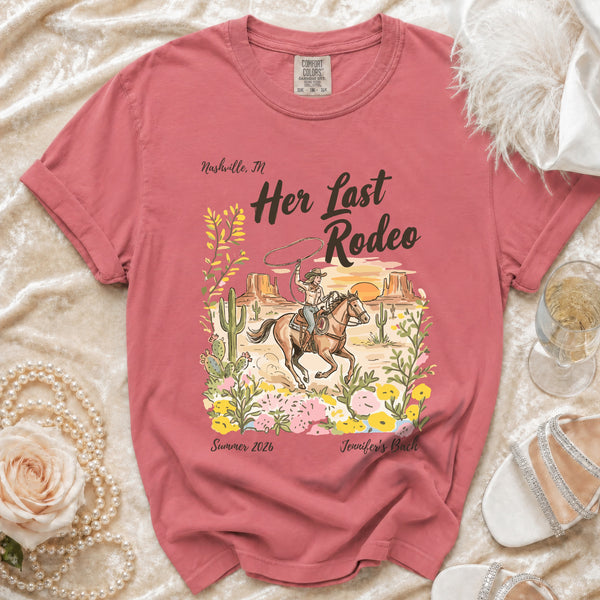 Her Last Rodeo Desert Bloom T-Shirt in Watermelon