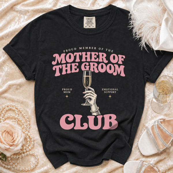 Groom Mom T-shirt in Black
