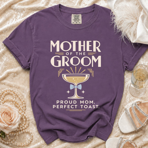 Groom Mom T-Shirt in Grape