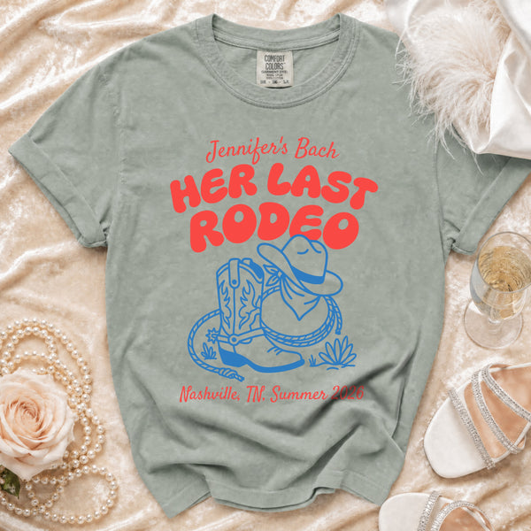 Her Last Rodeo Nashville Bach T-Shirt in Bay