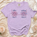 Lavender t-shirt with "Willow's Bachelorette Austin TX July 4th, 2026" text.