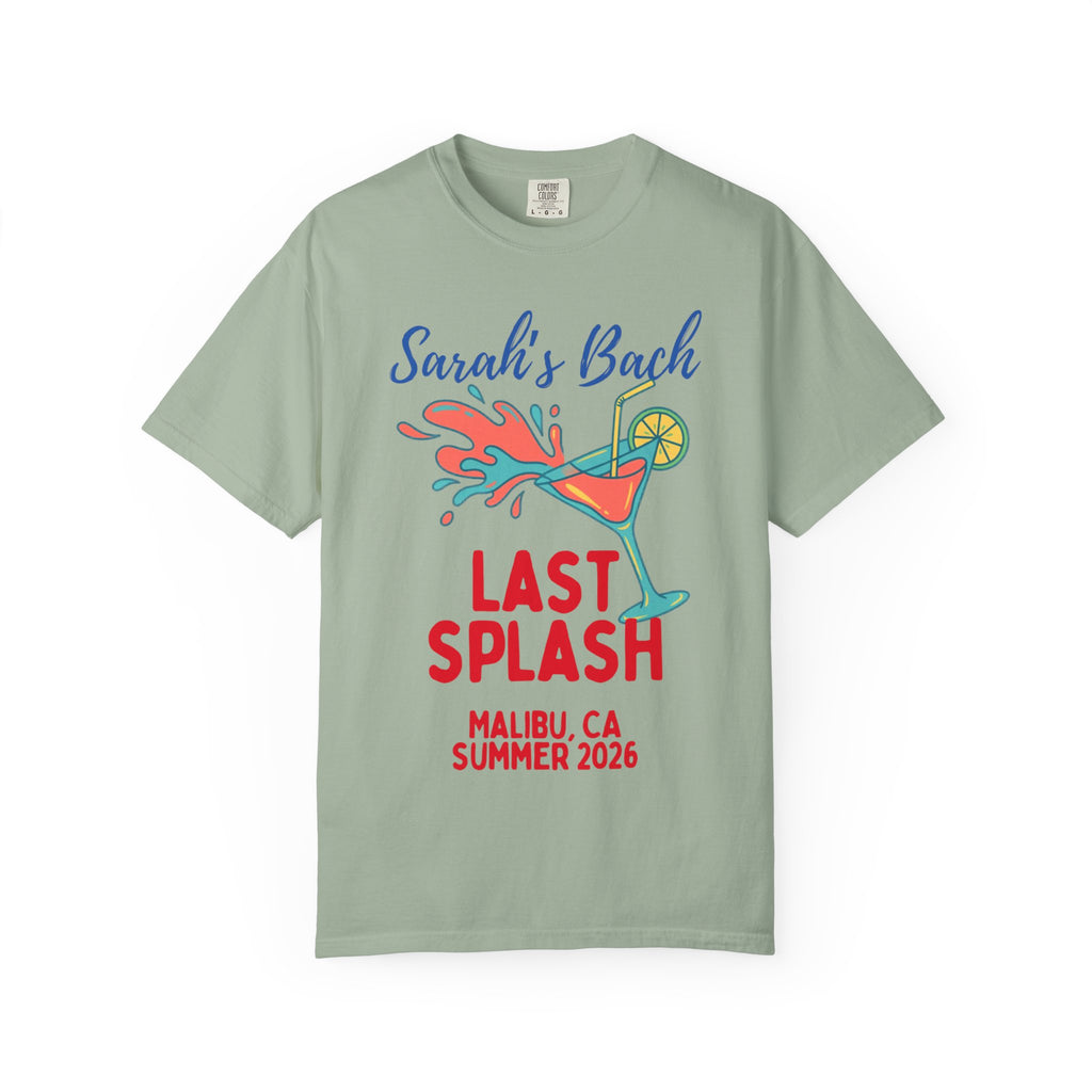 Sarah's Bach Last Splash t-shirt with cocktail graphic.