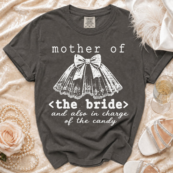 Bride's Mom T-Shirt in Pepper