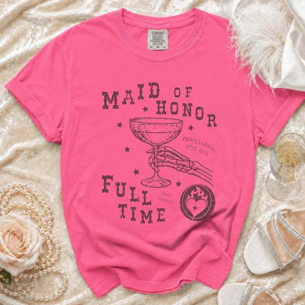 Maid Of Honor Hype Girl T-shirt in Crunchberry