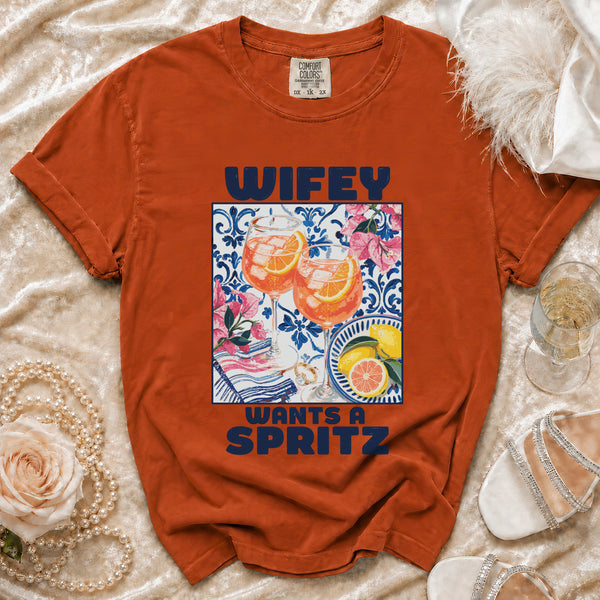Wifey Wants Spritz T-shirt in Yam