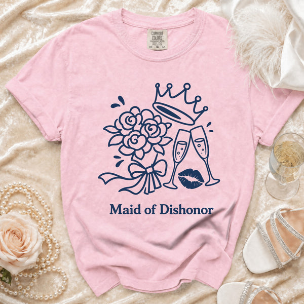 Maid of Dishonor T-Shirt in Blossom