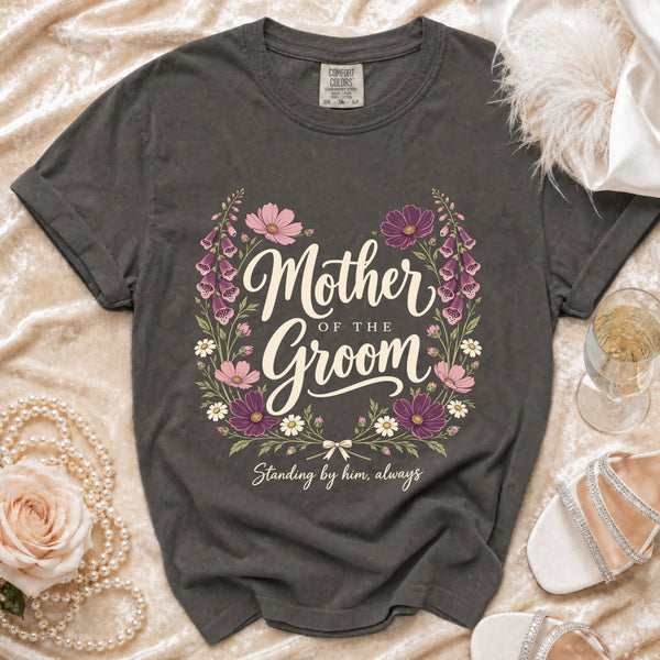 Floral Groom T-Shirt in Pepper