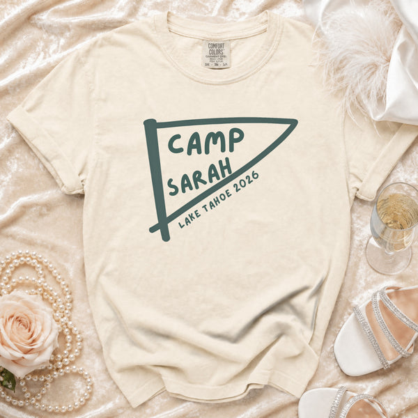 Camp Bachelorette Lake T-Shirt in Ivory