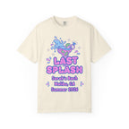 Cream t-shirt with "Last Splash" cocktail design for Sarah's Bach.