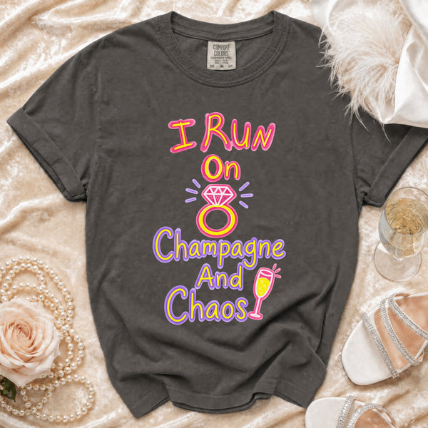 Champagne Chaos T-shirt in Pepper