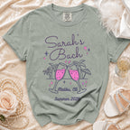 Sarah's Bach t-shirt with Malibu, CA and Summer 2026 graphics.