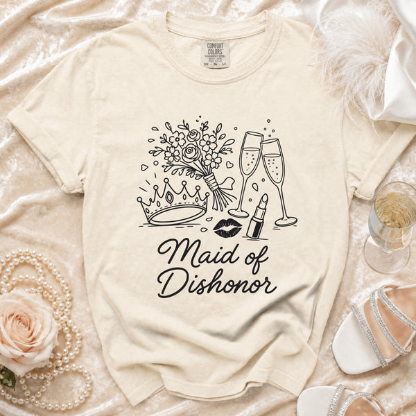 Maid of Dishonor T-Shirt in Ivory