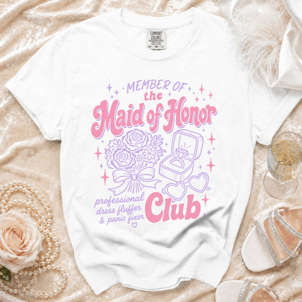 Maid of Honor T-Shirt in White