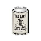 Forever Starts With A Howdy striped can cooler, Black