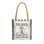 Forever Starts With A Howdy striped tote bag, Pepper