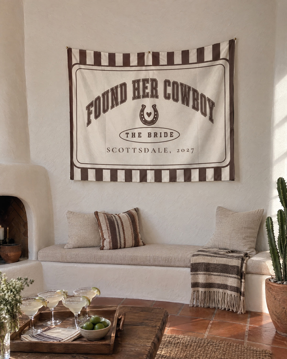 Found Her Cowboy wall tapestry on a bachelorette trip with the crew