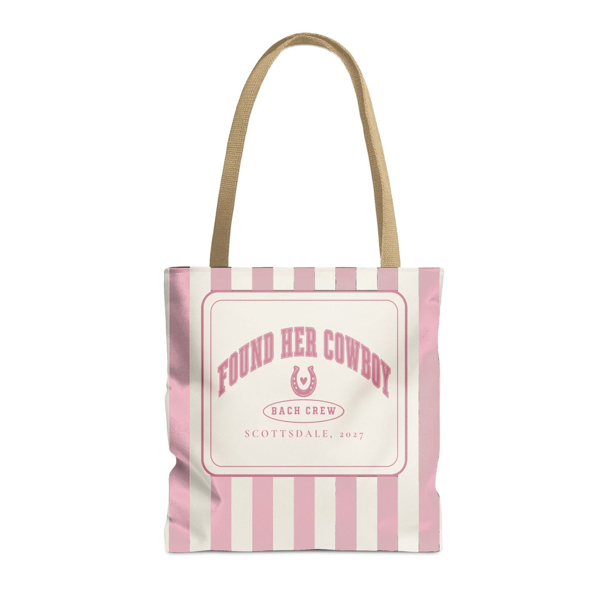 Found Her Cowboy striped tote bag, Blossom