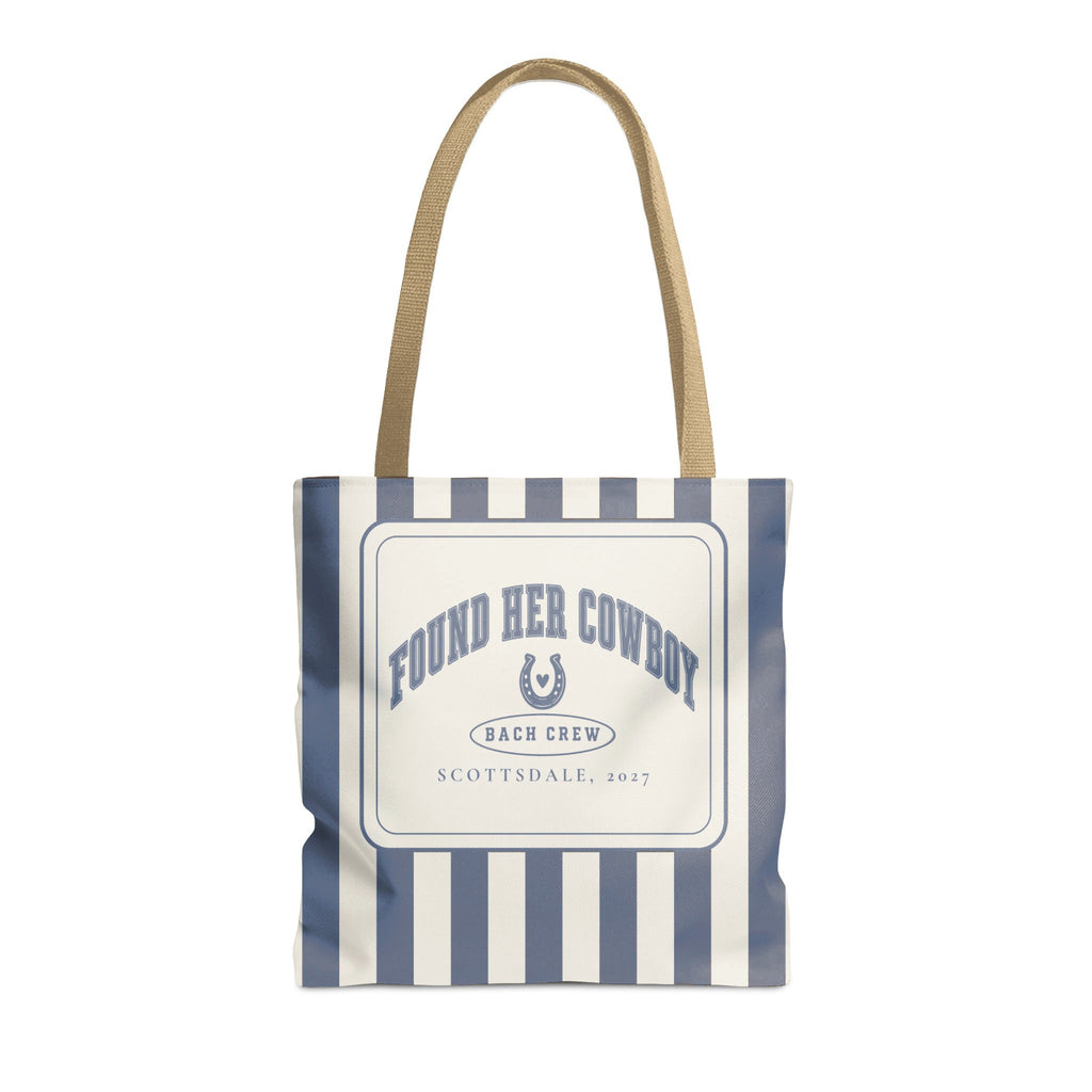 Found Her Cowboy striped tote bag, Blue Jean