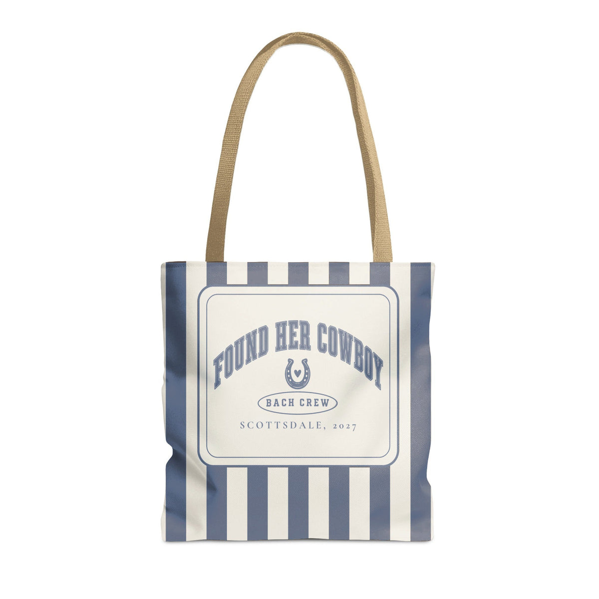 Found Her Cowboy striped tote bag, Blue Jean