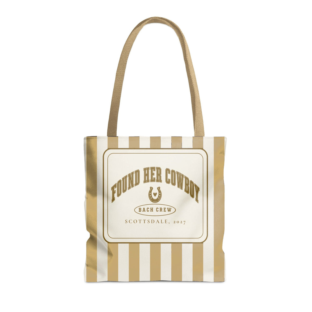 Found Her Cowboy striped tote bag, Mustard