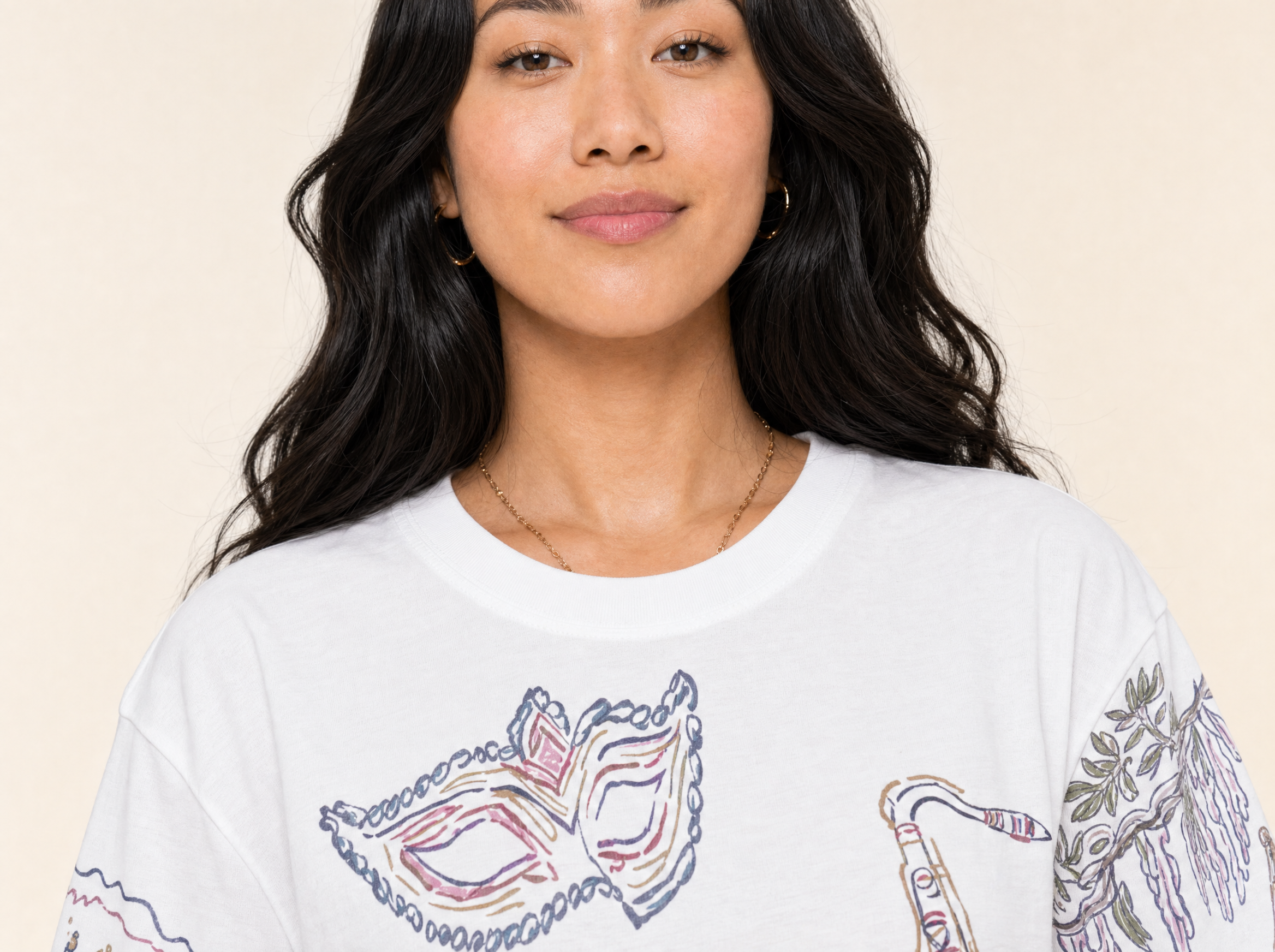 NOLA Bride Doodles T-shirt