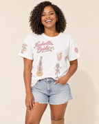 Nashville Bride Doodles T-shirt, front, worn