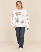 Christmas Bride Doodles Sweatshirt, full length