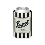 Lassoed For Life striped can cooler, Black