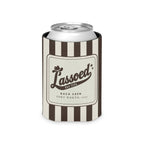 Lassoed For Life striped can cooler, Espresso