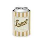 Lassoed For Life striped can cooler, Mustard