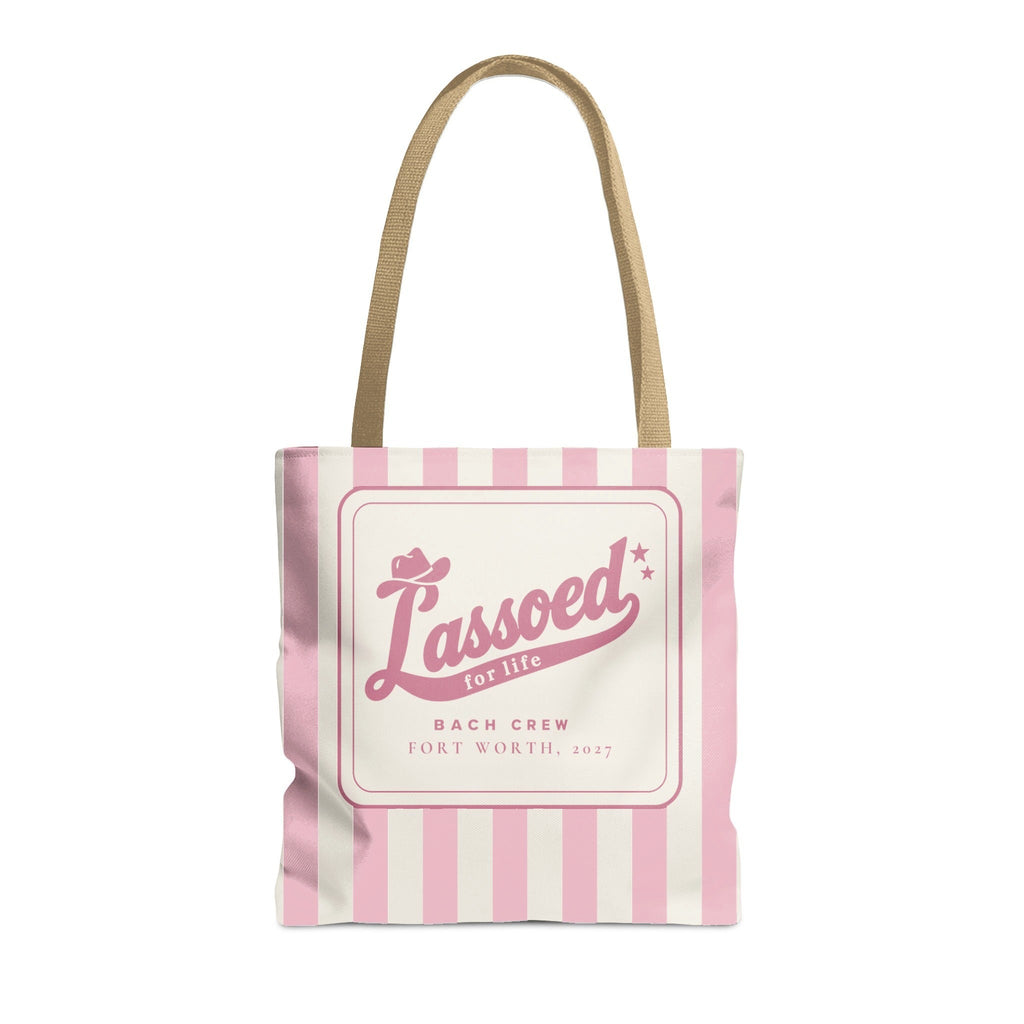 Lassoed For Life striped tote bag, Blossom