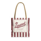 Lassoed For Life striped tote bag, Chili