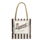 Lassoed For Life striped tote bag, Espresso