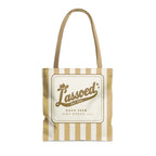 Lassoed For Life striped tote bag, Mustard