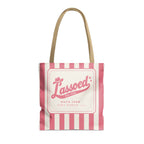 Lassoed For Life striped tote bag, Watermelon