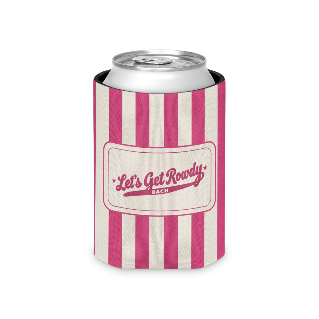 Let's Get Rowdy striped can cooler, Crunchberry