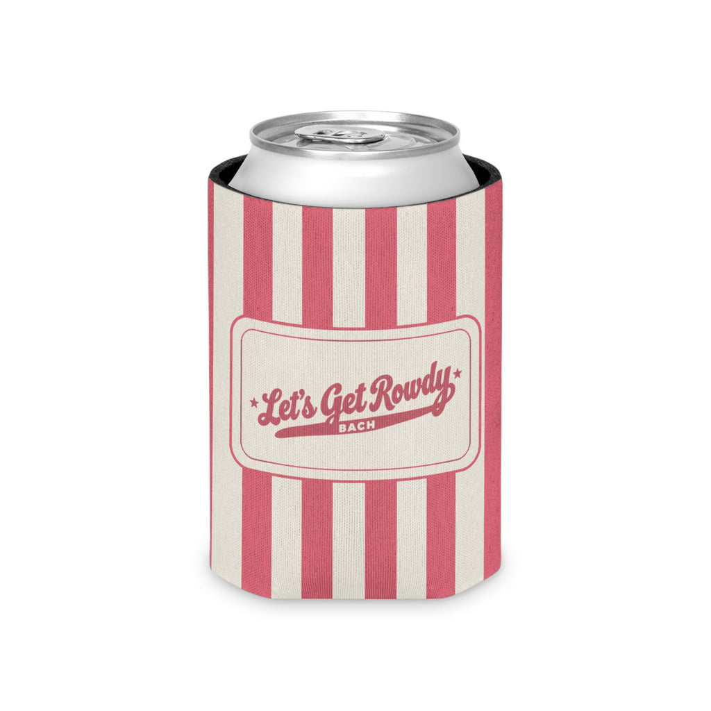 Let's Get Rowdy striped can cooler, Watermelon