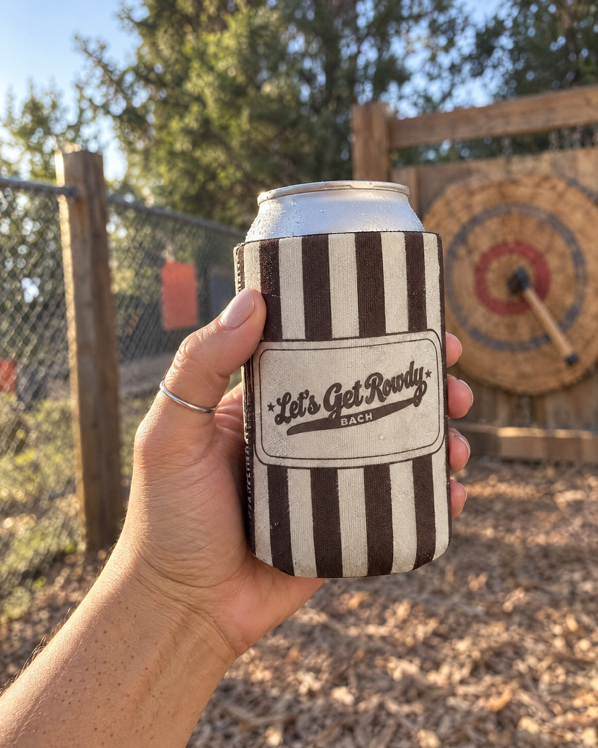 Let's Get Rowdy can coolers on a bachelorette trip with the crew